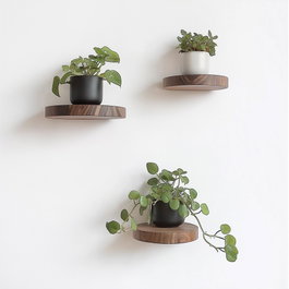 Hanah Home Conjunto de 3 Estantes de Pared de Madera Decorativos